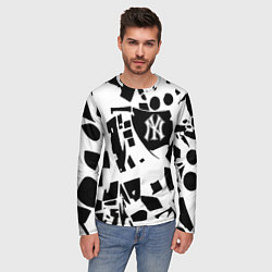 Лонгслив мужской New York yankees - abstraction, цвет: 3D-принт — фото 2