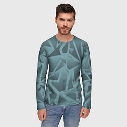 Лонгслив мужской Абстракция разбитое стекло, цвет: 3D-принт — фото 2