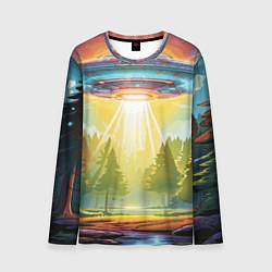 Мужской лонгслив UFO In The Forest