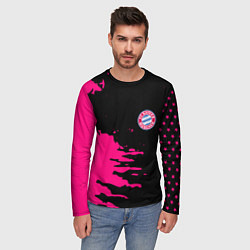 Лонгслив мужской Бавария Мюнхен краски, цвет: 3D-принт — фото 2