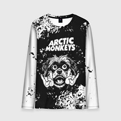Лонгслив мужской Arctic Monkeys рок пес, цвет: 3D-принт