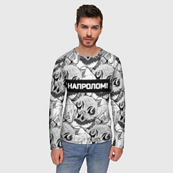 Лонгслив мужской Иноске из аниме Клинок рассекающий демонов - мем н, цвет: 3D-принт — фото 2