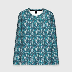 Лонгслив мужской Монстры с языком - паттерн, цвет: 3D-принт