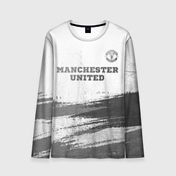 Лонгслив мужской Manchester United - white gradient посередине, цвет: 3D-принт