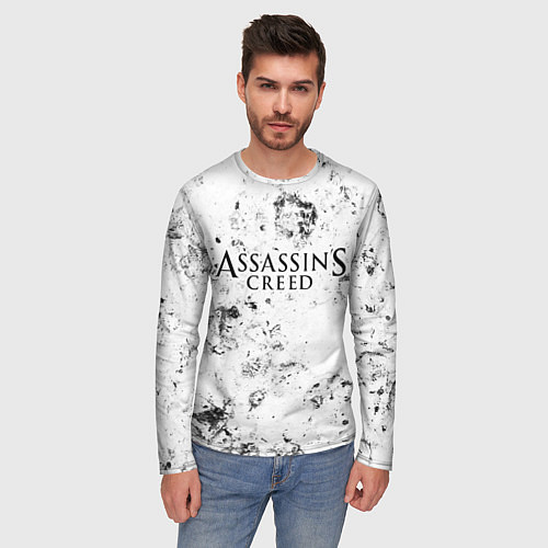 Мужской лонгслив Assassins Creed dirty ice / 3D-принт – фото 3
