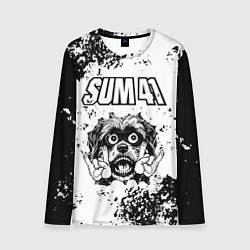 Лонгслив мужской Sum41 - рок пес, цвет: 3D-принт