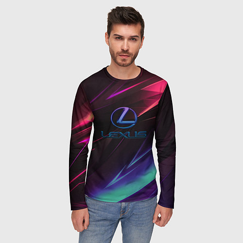 Мужской лонгслив Lexus stripes / 3D-принт – фото 3