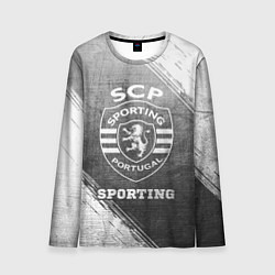 Лонгслив мужской Sporting - grey gradient, цвет: 3D-принт