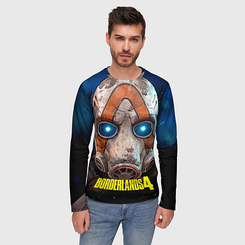 Мужской лонгслив Маска в руке Borderlands 4 / 3D-принт – фото 3