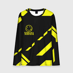 Мужской лонгслив Nirvana geometry yellow