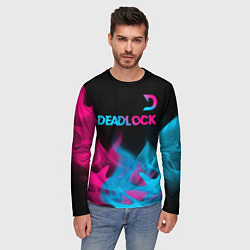 Лонгслив мужской Deadlock - neon gradient посередине, цвет: 3D-принт — фото 2