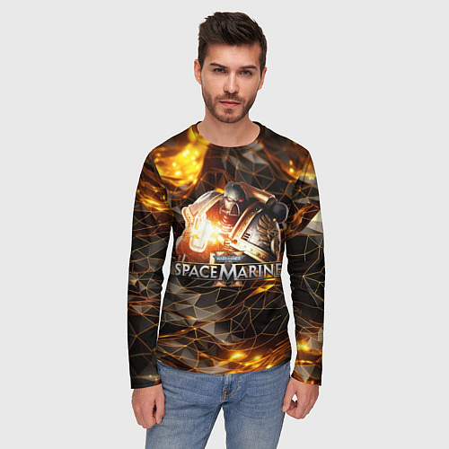 Мужской лонгслив Warhammer 40000 space marine 2 / 3D-принт – фото 3