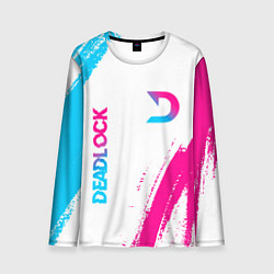 Мужской лонгслив Deadlock neon gradient style вертикально