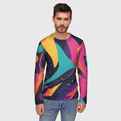 Лонгслив мужской Космос яркая абстракция, цвет: 3D-принт — фото 2