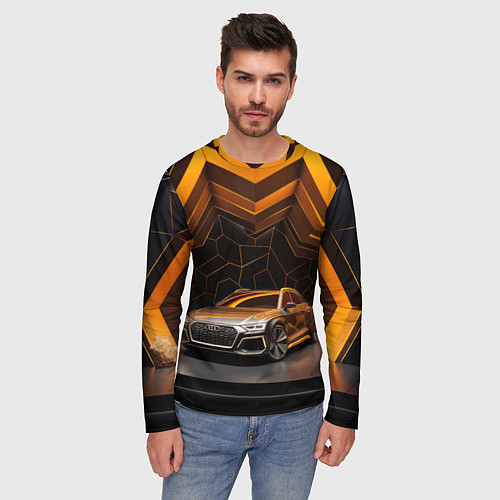 Мужской лонгслив Audi auto / 3D-принт – фото 3