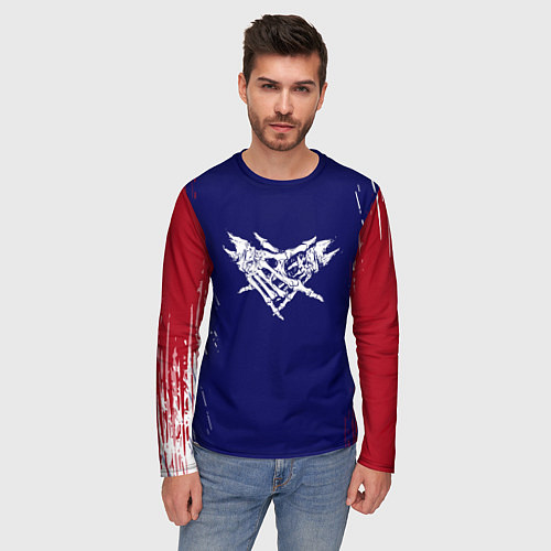 Мужской лонгслив Velial squad кисть / 3D-принт – фото 3