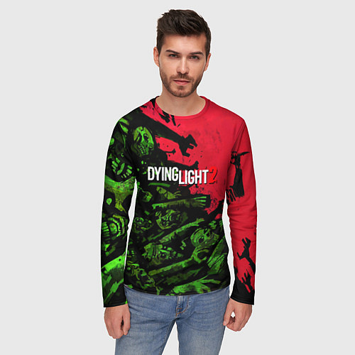 Мужской лонгслив Dying Light 2 zombie / 3D-принт – фото 3