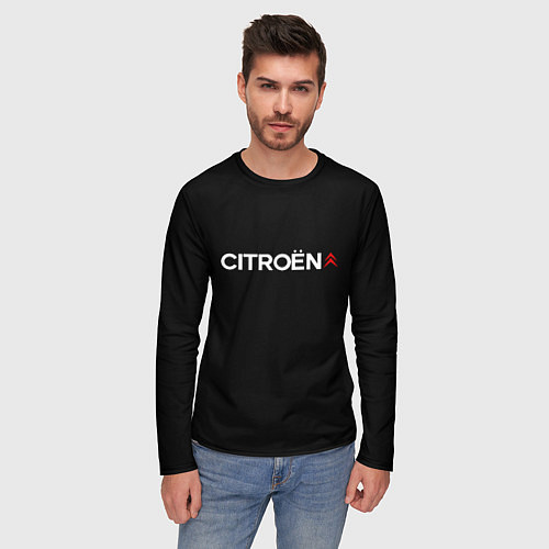 Мужской лонгслив Citroen logo / 3D-принт – фото 3