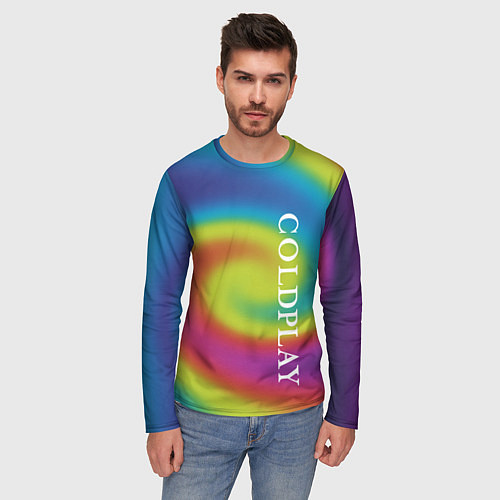 Мужской лонгслив Coldplay moon music album / 3D-принт – фото 3