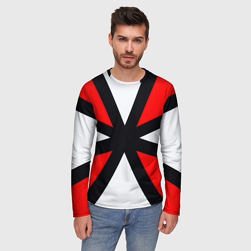 Мужской лонгслив Полосы амбрелла / 3D-принт – фото 3