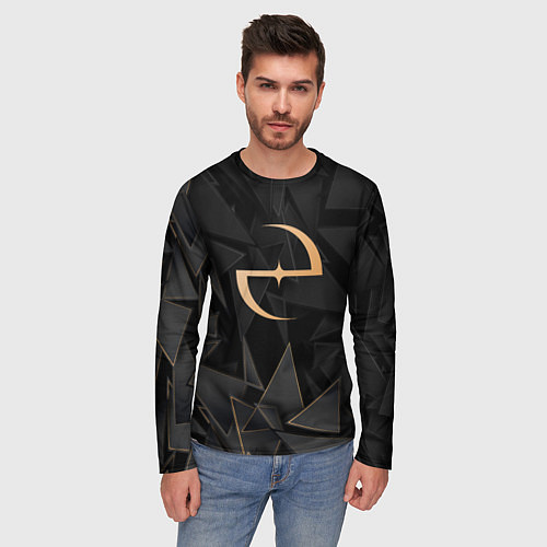 Мужской лонгслив Evanescence golden poly / 3D-принт – фото 3