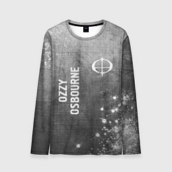 Мужской лонгслив Ozzy Osbourne - grey gradient вертикально