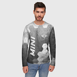 Лонгслив мужской Mini - grey gradient вертикально, цвет: 3D-принт — фото 2