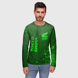 Лонгслив мужской Tokyo Ghoul - green gradient вертикально, цвет: 3D-принт — фото 2