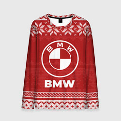 Лонгслив мужской Новогодний BMW, цвет: 3D-принт