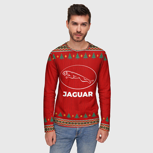 Мужской лонгслив Jaguar new year / 3D-принт – фото 3