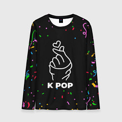 Лонгслив мужской K Pop конфети, цвет: 3D-принт
