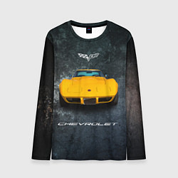 Лонгслив мужской Спортивный американский Chevrolet Corvette, цвет: 3D-принт