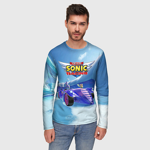 Мужской лонгслив Blaze the cat - team Sonic racing / 3D-принт – фото 3