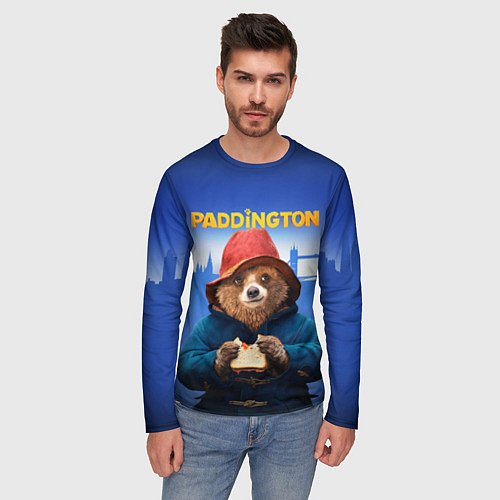 Мужской лонгслив Приключения Паддингтона / 3D-принт – фото 3