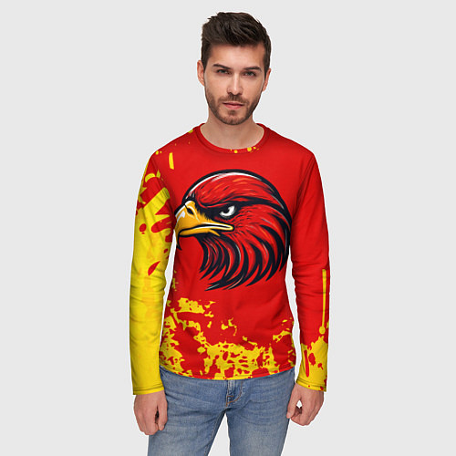 Мужской лонгслив Атланта Хокс орел / 3D-принт – фото 3