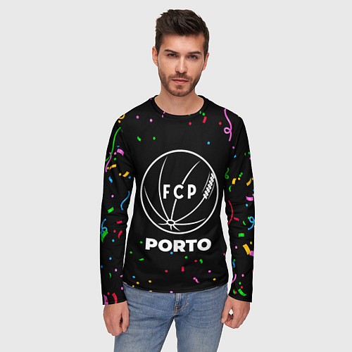 Мужской лонгслив Porto конфети / 3D-принт – фото 3