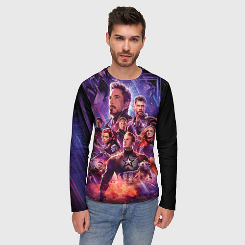 Мужской лонгслив Герои из Мстители финал / 3D-принт – фото 3