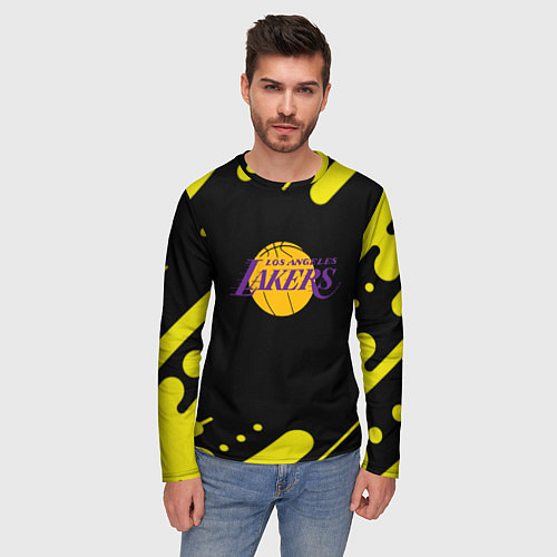 Мужской лонгслив Lakers club / 3D-принт – фото 3