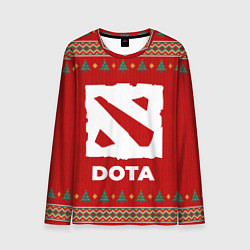 Лонгслив мужской Dota new year, цвет: 3D-принт