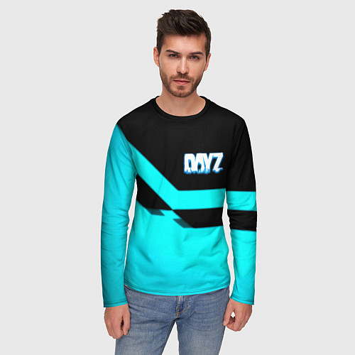 Мужской лонгслив Dayz geometry / 3D-принт – фото 3