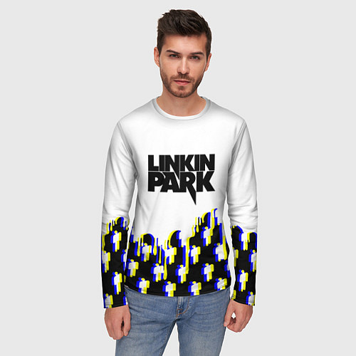 Мужской лонгслив Linkin park human / 3D-принт – фото 3