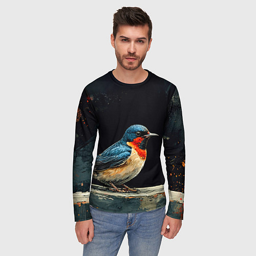 Мужской лонгслив Ласточка / 3D-принт – фото 3