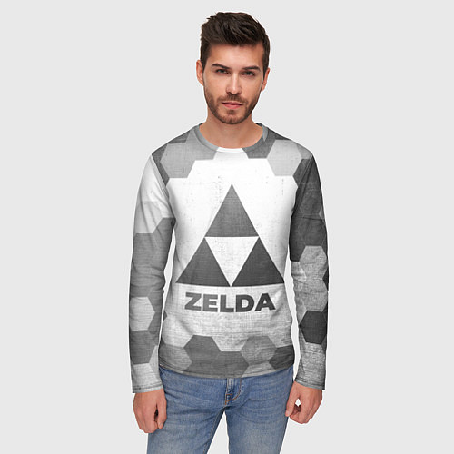 Мужской лонгслив Zelda - white gradient / 3D-принт – фото 3