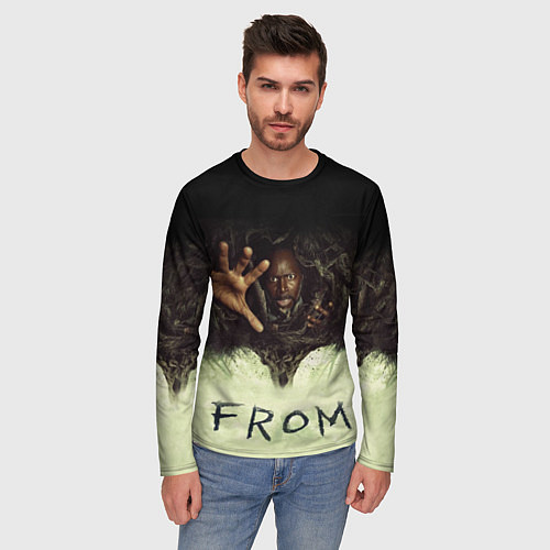 Мужской лонгслив Извне сериал ужастик / 3D-принт – фото 3