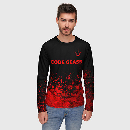 Мужской лонгслив Code Geass - red gradient посередине / 3D-принт – фото 3