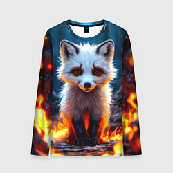 Лонгслив мужской Песец в огне, цвет: 3D-принт