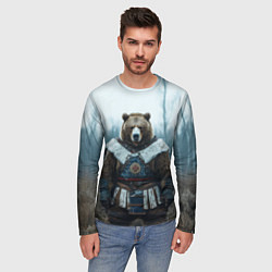Лонгслив мужской Воин русский медведь, цвет: 3D-принт — фото 2