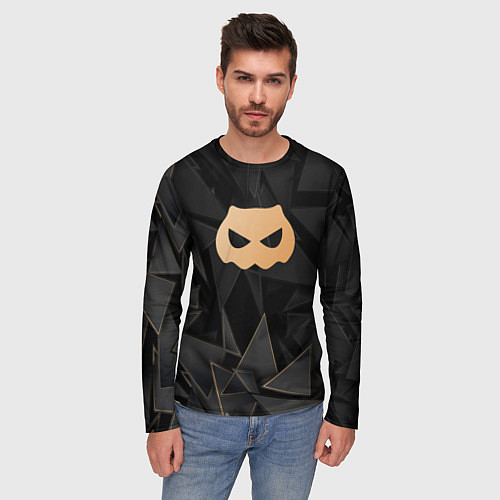 Мужской лонгслив DanMachi golden poly / 3D-принт – фото 3