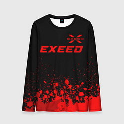 Лонгслив мужской Exeed - red gradient посередине, цвет: 3D-принт