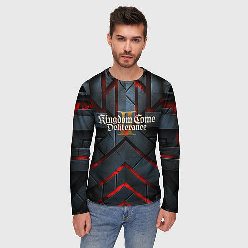 Мужской лонгслив Kingdom Come Deliverance 2 каменные плиты / 3D-принт – фото 3